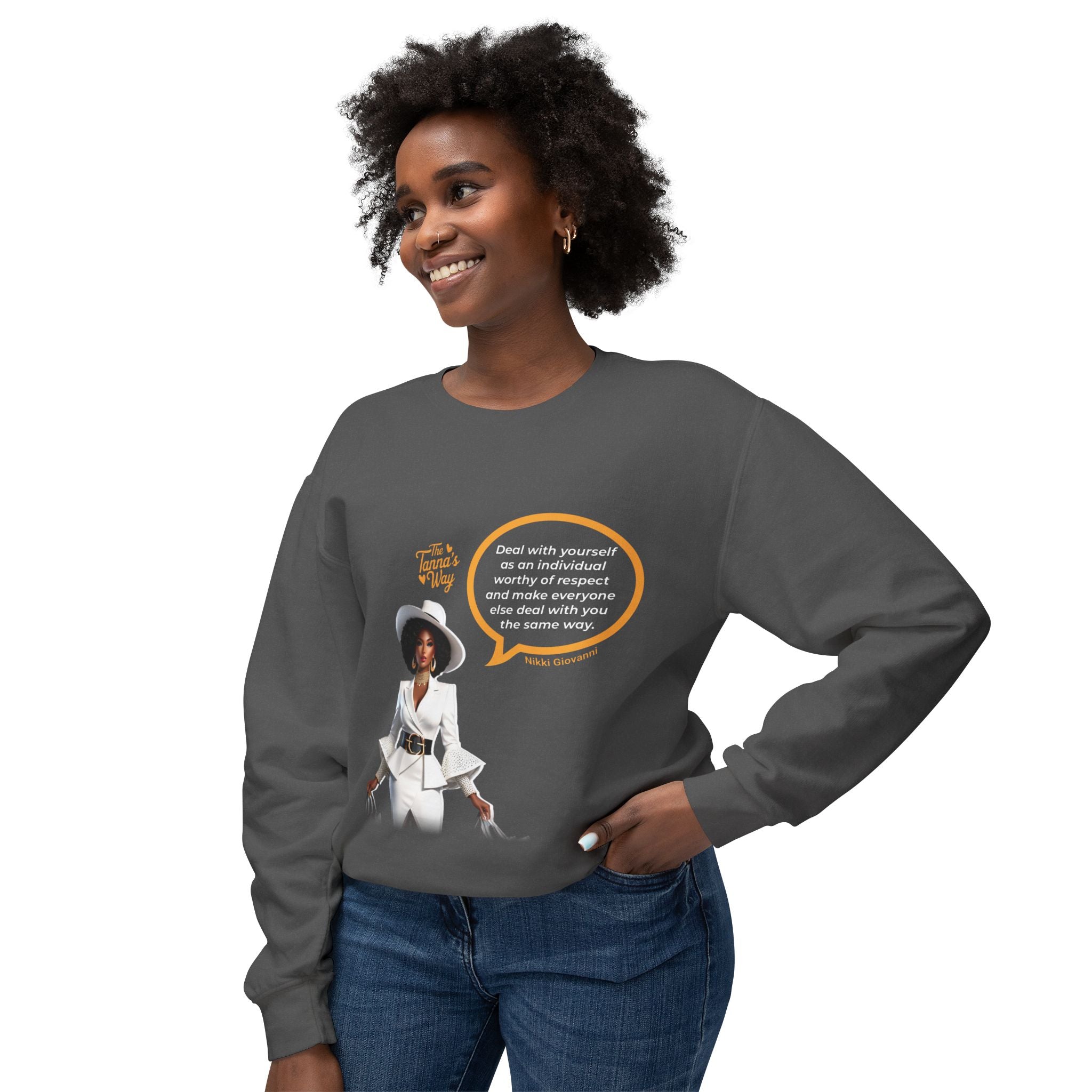 Nikki Giovanni | Unisex Lightweight Crewneck Sweatshirt